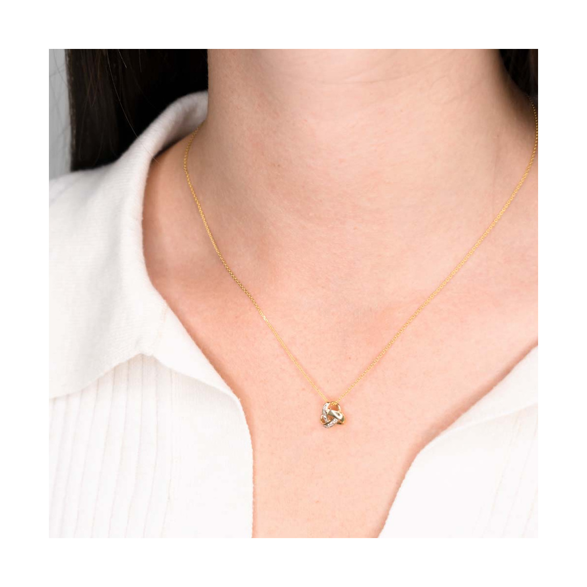 Pendentif Noeud Elegance Or et Diamants Pendentif "Mon Bouillonnant" Or jaune et Diamant