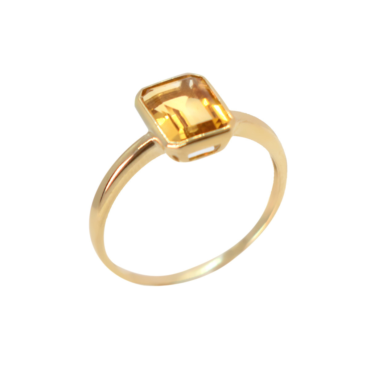 Bague "Classy Citrine" Or jaune