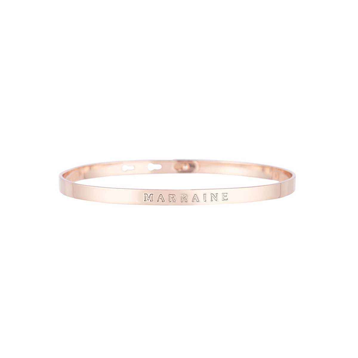 Bracelet à message "Marraine" Laiton rosé