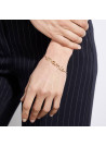 "MAMIE" bracelet jonc en fil lettering doré à message