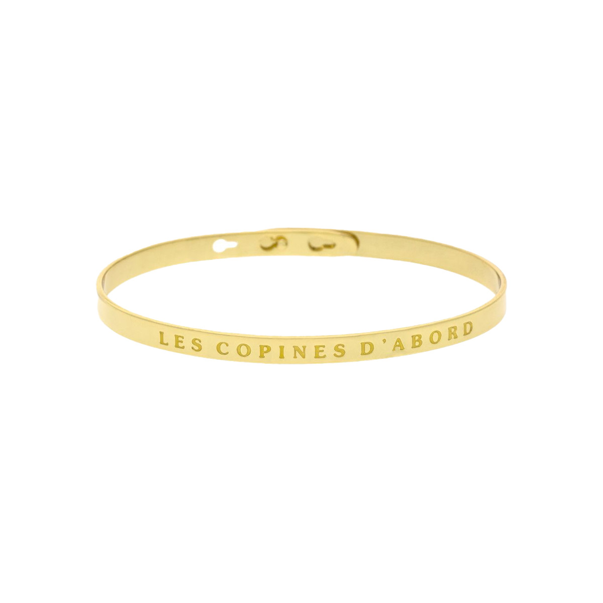 "LES COPINES D'ABORD" Jonc doré bracelet à message Bracelet à message "Les Copines d'abord" Laiton doré