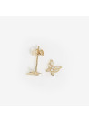 Boucles d'oreilles or jaune et oxydes de zirconium "Illumination"
