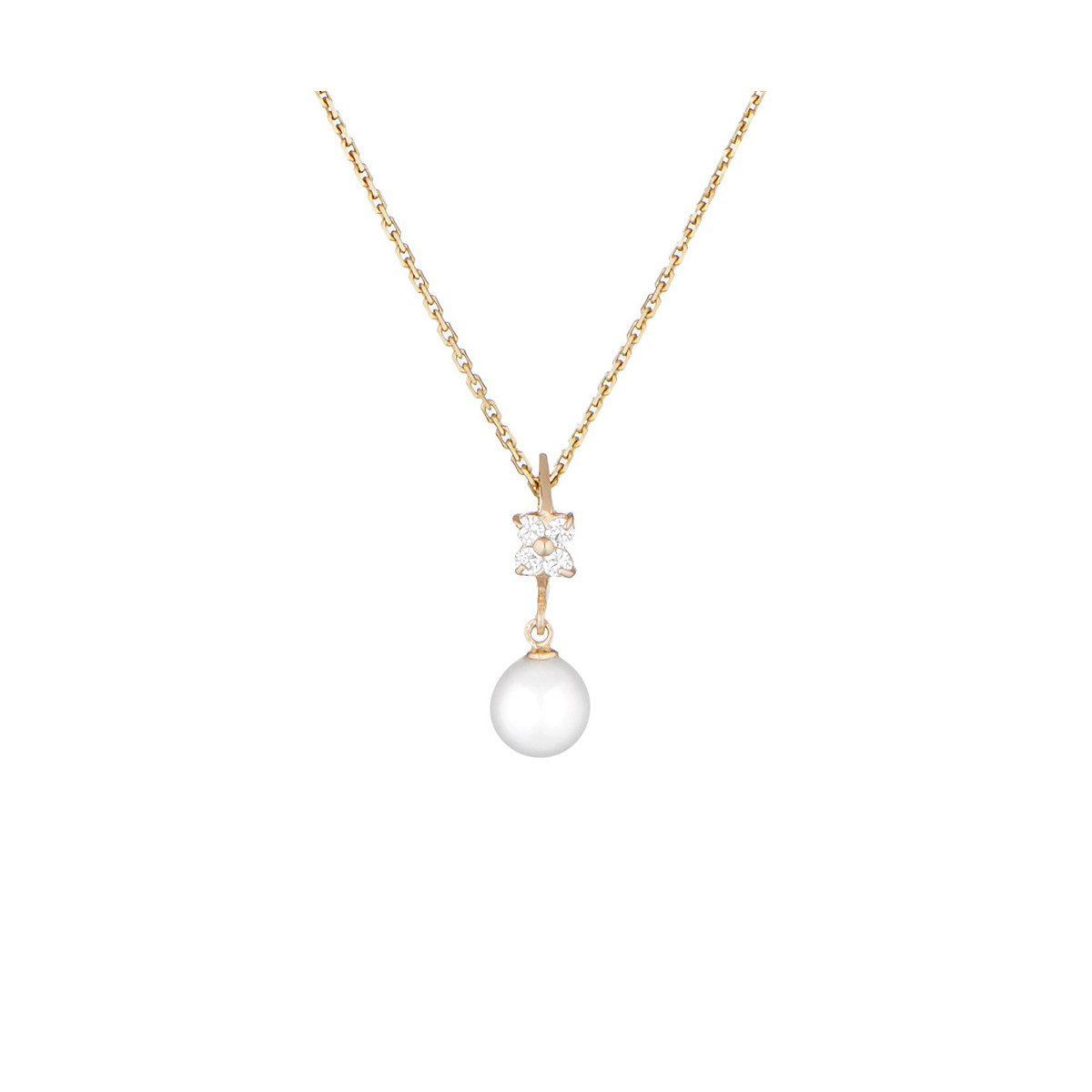 Pendentif Or Jaune 375/1000 et Perle Pendentif "Constance" Or jaune
