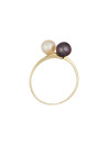 Bague "Duo perlé" Or jaune