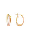 Boucles d'oreilles Or tricolore 375/1000