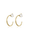 Boucles d'oreilles Or Jaune 375/1000 et Zirconium