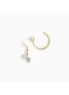 Boucles d'oreilles Or Jaune 375/1000 et Zirconium
