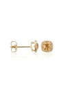 Boucles d'oreilles Or Jaune Diamant et Citrine