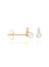 Boucles d'oreilles Or Jaune 375/1000 et Perle