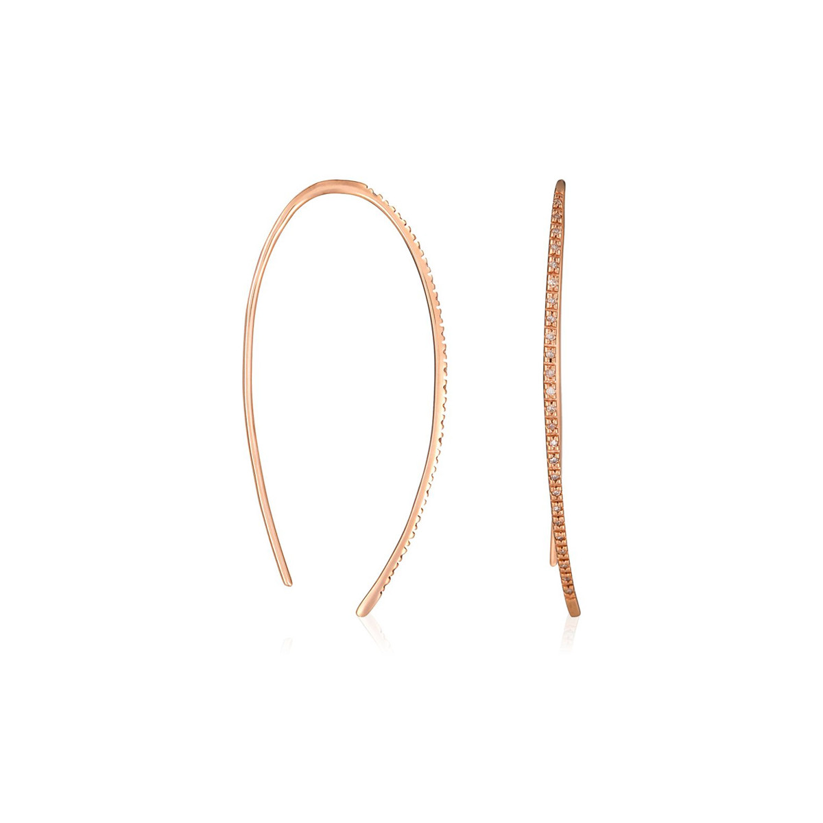 Boucles d'oreilles Or Rose et Diamant Boucles d'oreilles "Ma Brillante" Or rose et Diamant