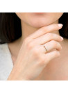 Bague "Petit solitaire" Or jaune et Diamants