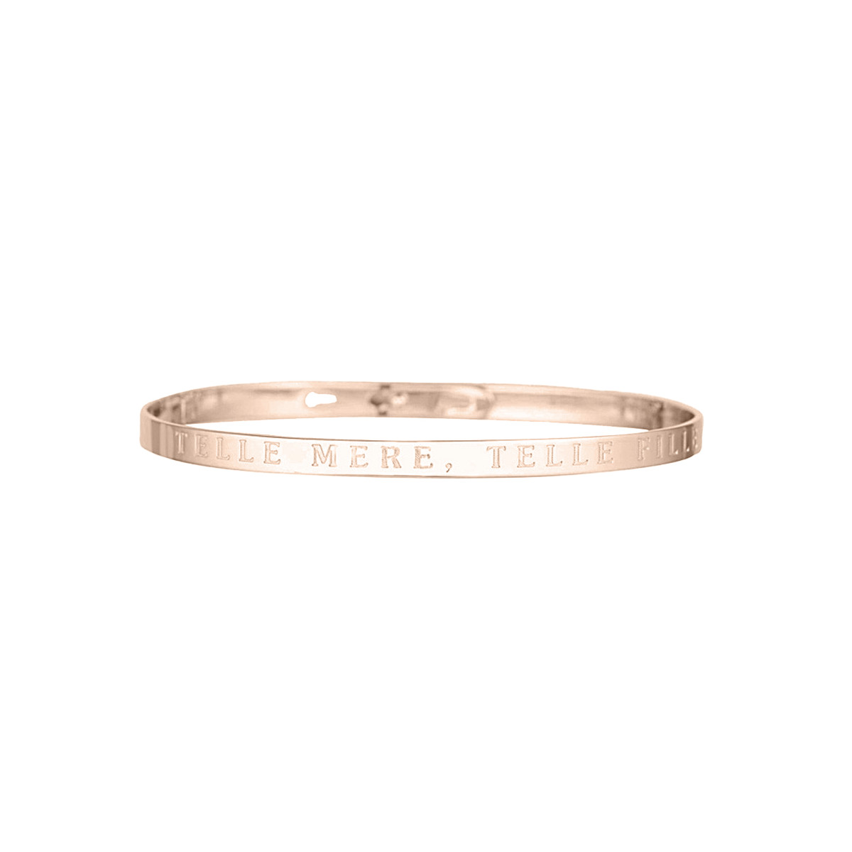 "TELLE MERE, TELLE FILLE" Jonc rosé bracelet à message Bracelet à message "Telle Mere, Telle Fille" Laiton rosé