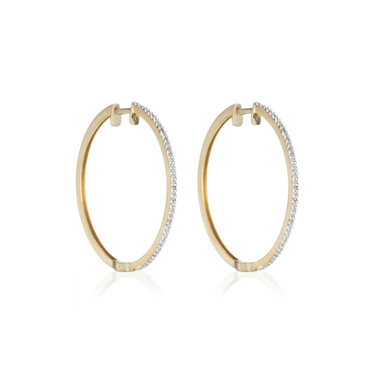 Boucles d'oreilles Or Jaune et Diamant Boucles d'oreilles "Lumineuse" Or jaune et Diamant