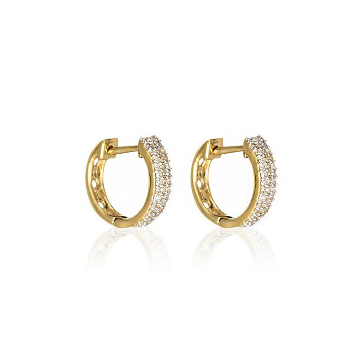 Boucles d'oreilles Or Jaune et Diamant Boucles d'oreilles "Frémissante" Or jaune et Diamant