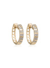 Boucles d'oreilles Or Jaune et Diamant en or jaune 9k serties de 24 diamants