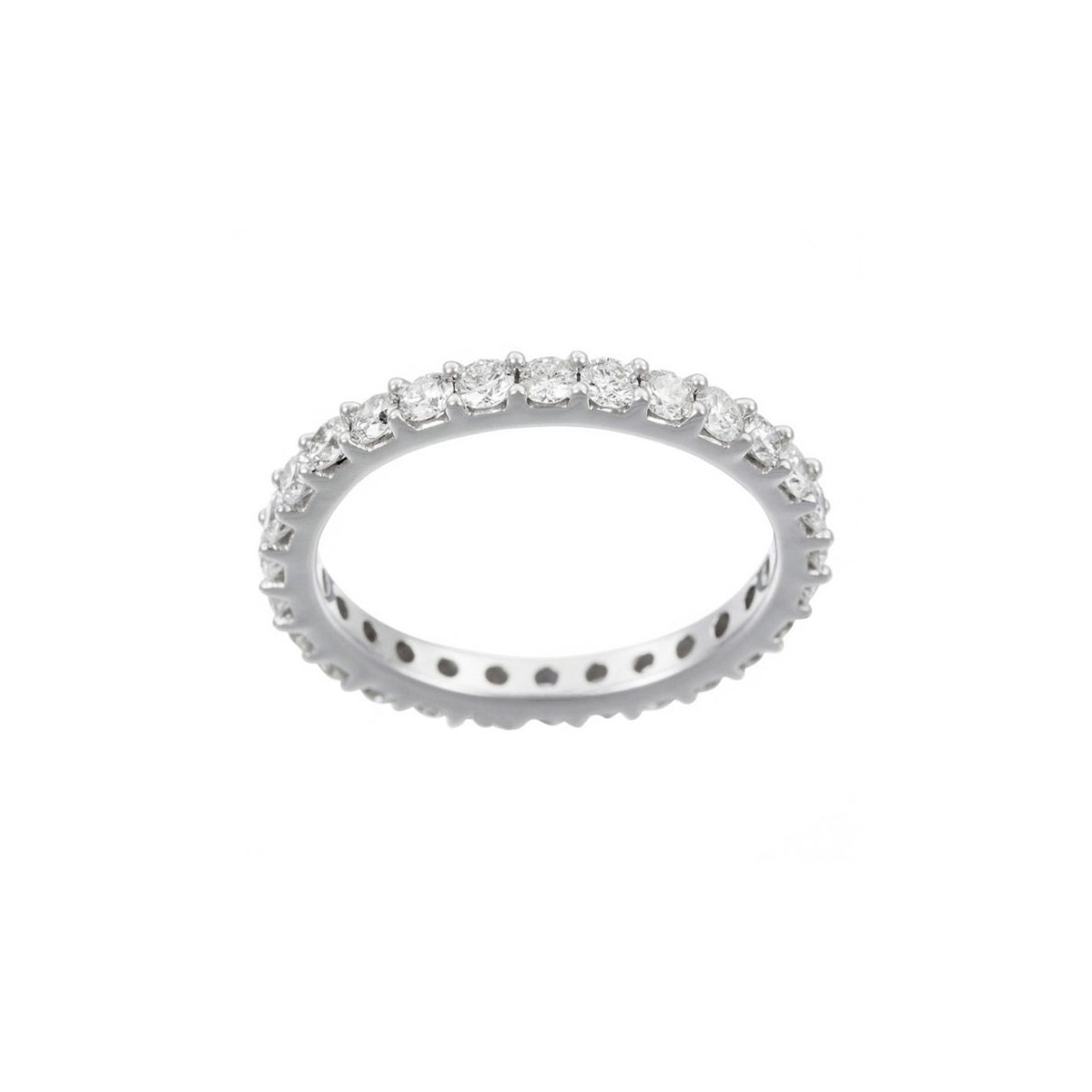 Bague "Tour Complet Lumineux" Or blanc et Diamants Bague Alliance "Tour Complet Lumineux" Or blanc et Diamants