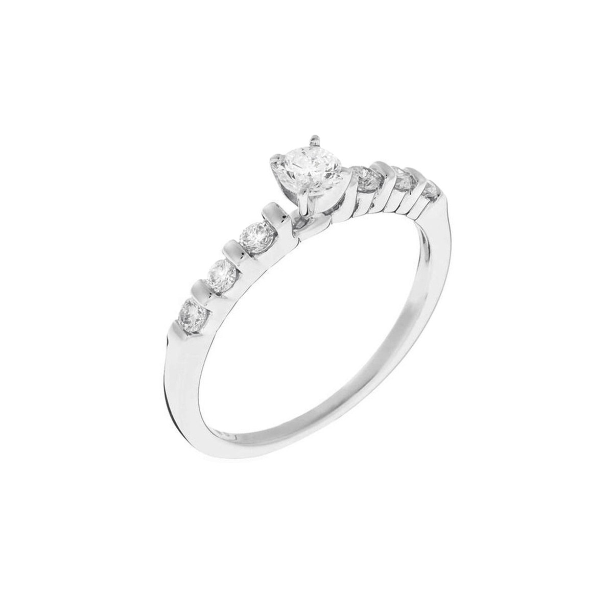 Bague "Solitaire Lady Diamond" Or blanc et Diamants Bague "Solitaire Lady Diamond" Or blanc et Diamants