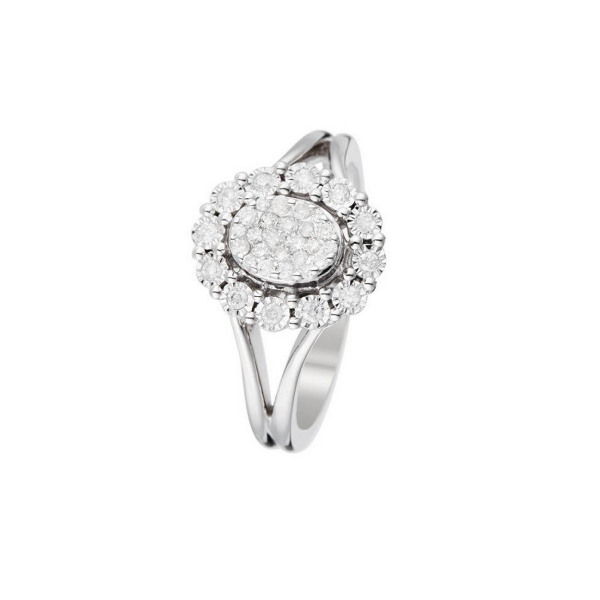 Bague "Mon seul Amour" Or blanc et Diamants Bague " Fabienne" Or blanc et Diamant