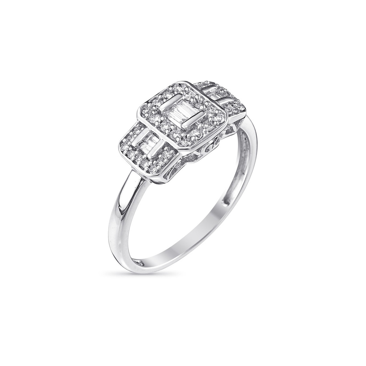 Bague "Les Princesses" Or blanc et Diamants Bague "Aurore Douce" Or blanc et Diamant