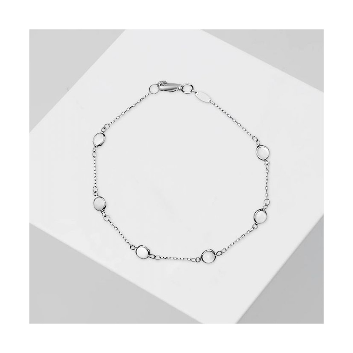 Bracelet Or Blanc et Topaze Bracelet Or Blanc et Topaze