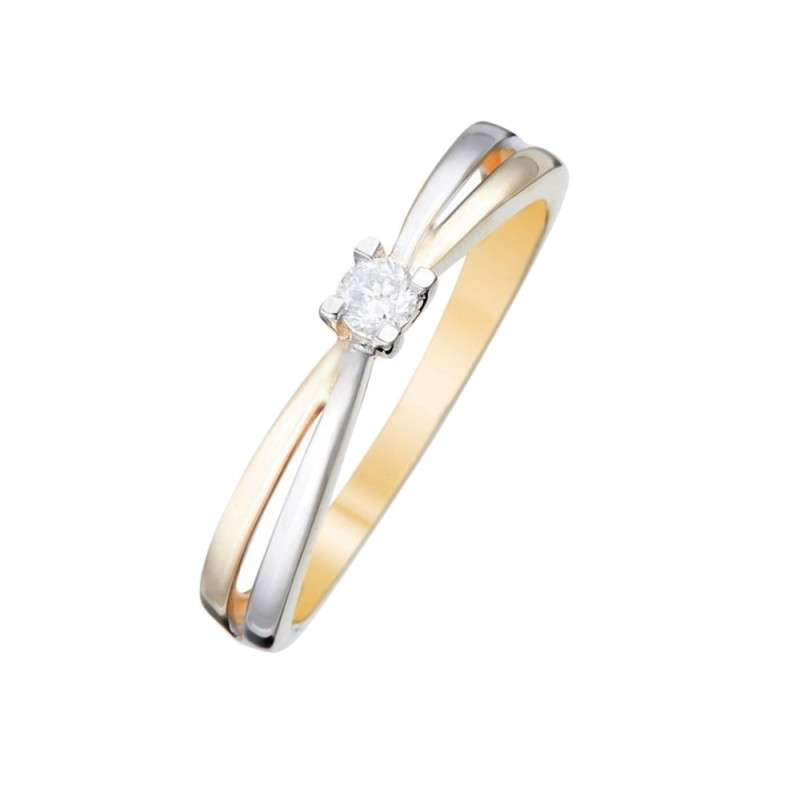 Bague Bicolore  Ma bien Aimée  Or et Diamants