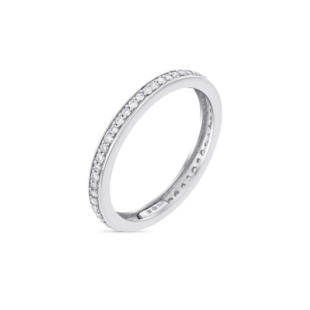 Bague Alliance "Prestige" Or blanc et Diamants