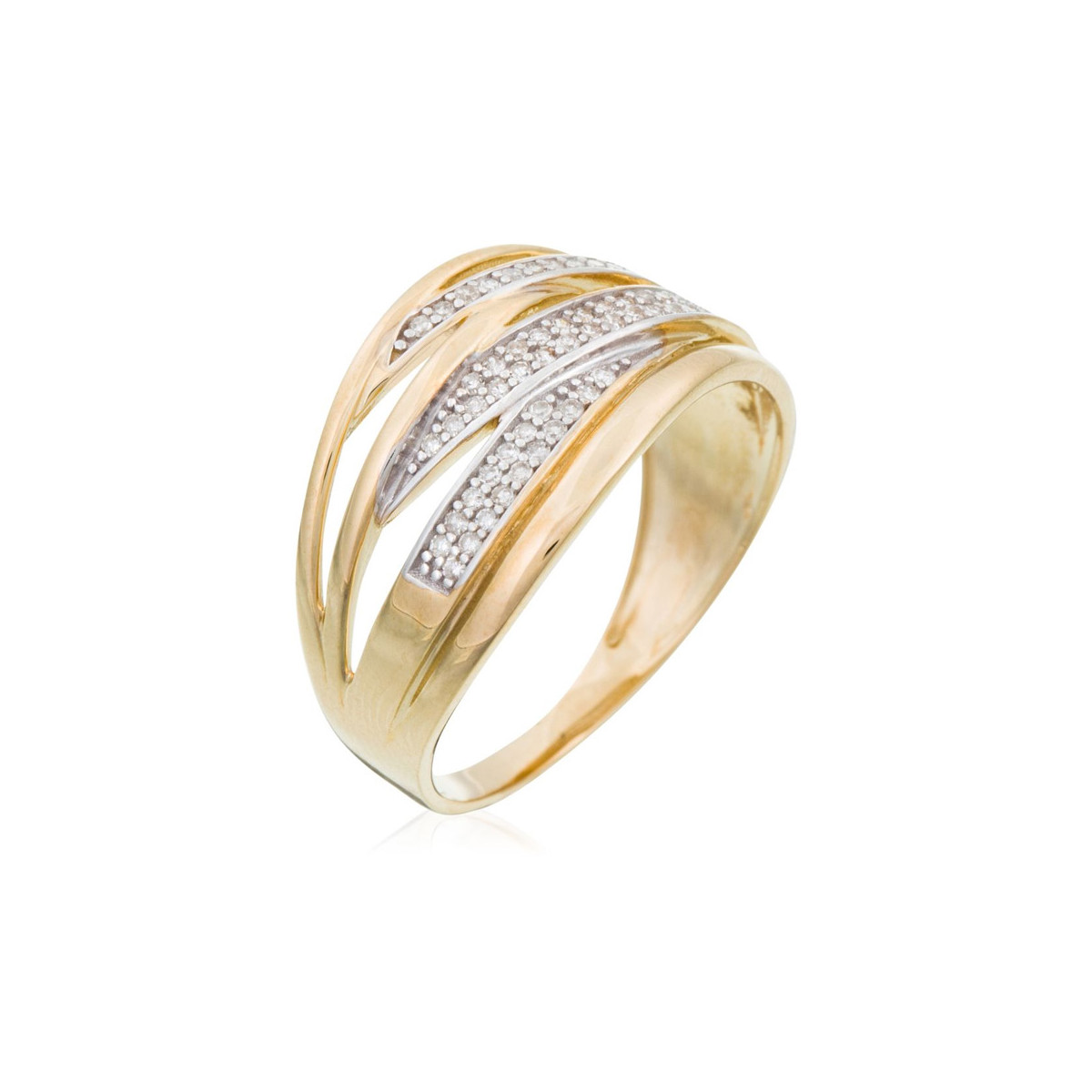 Bague "Sybille" Or jaune et Diamant