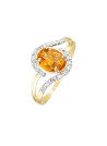 Bague "Yellowstone Citrine" Or jaune et Diamants