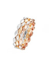 Bague "Trinity" Or tricolore et Diamants