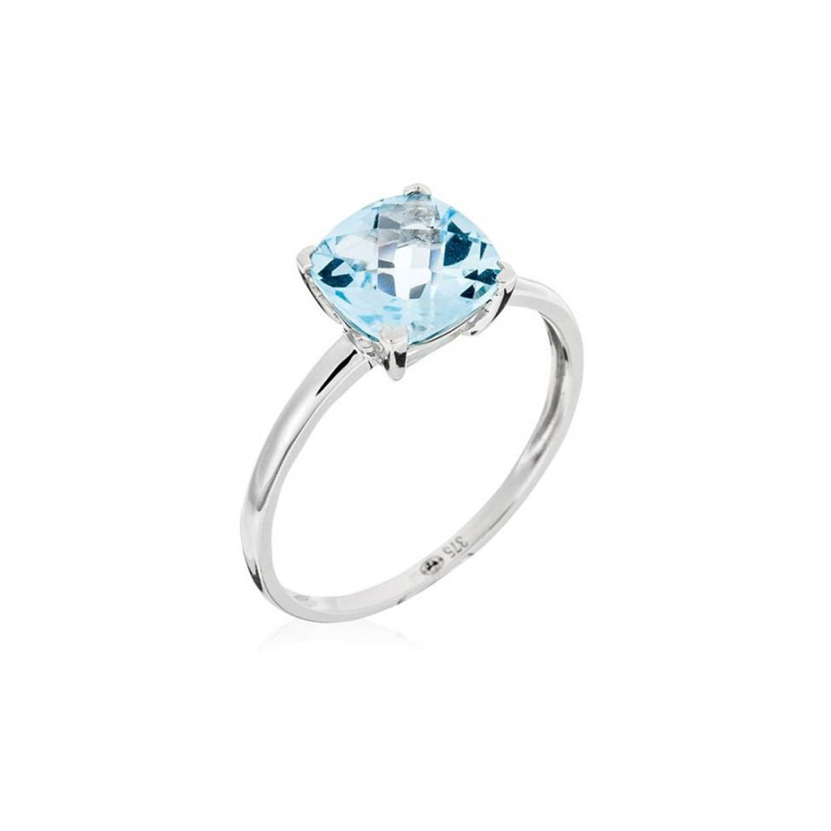 Bague Topaze Bleu Or blanc Bague "Douceur Envoûtante" Or blanc et Topaze