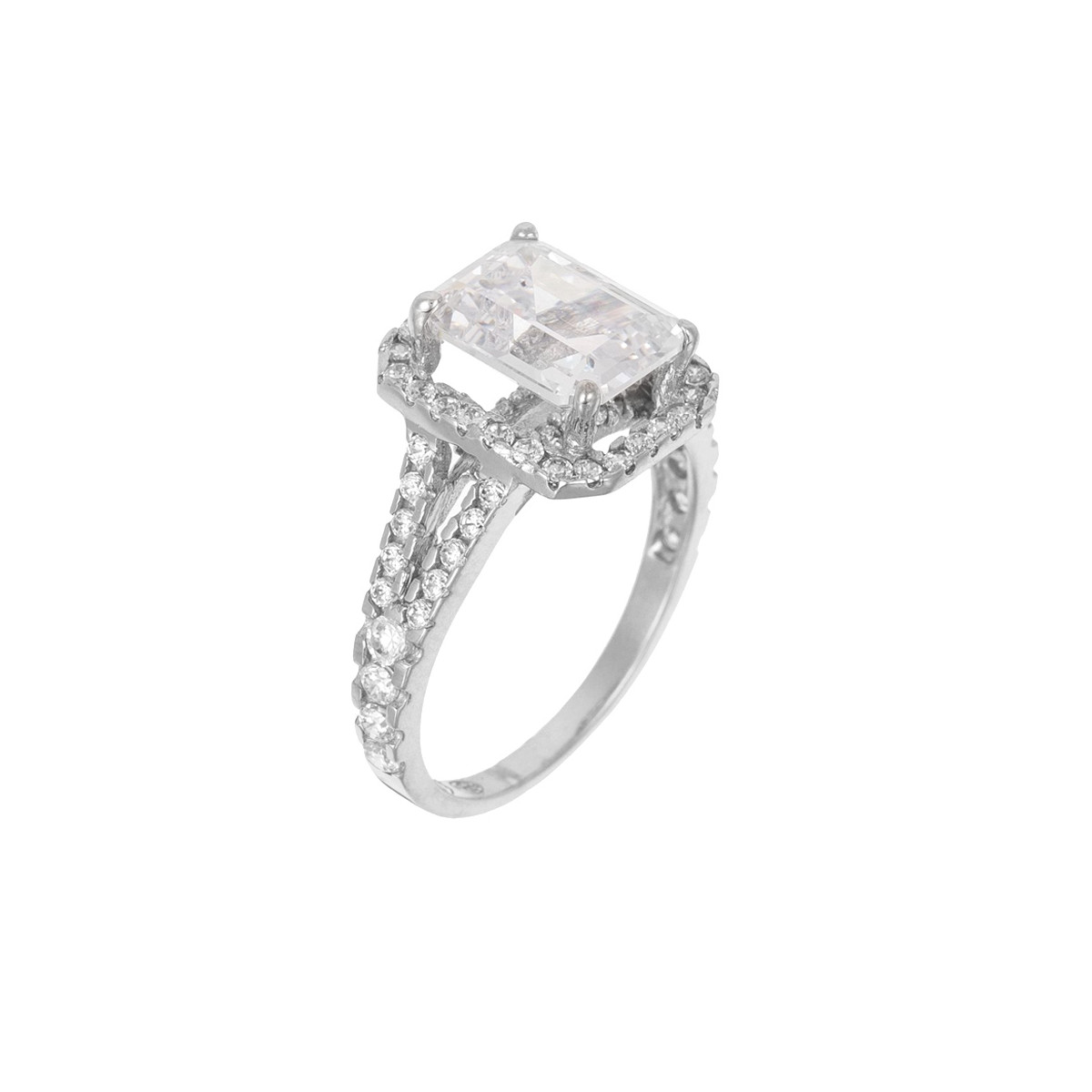 Bague "Soie" Or blanc