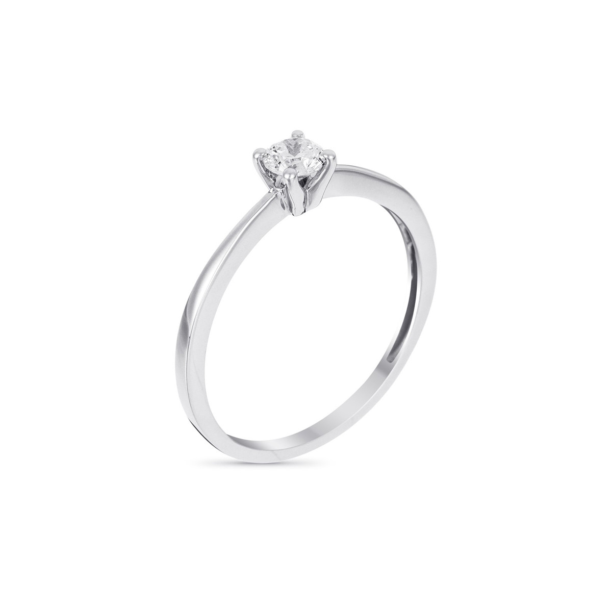 Bague or blanc 375 et diamant 0 25 carats Mes bijoux
