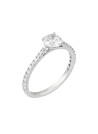 Bague "Solitaire Royal" Or blanc et Diamants