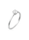 Bague "Solitaire Impérial" Or blanc et Diamants