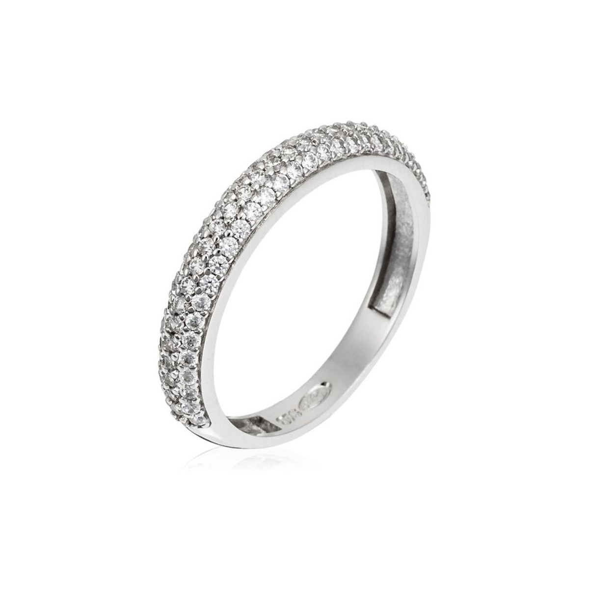 Bague "Halo" Or blanc