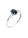 Bague "Royal Blue Saphir" Or blanc et Diamants