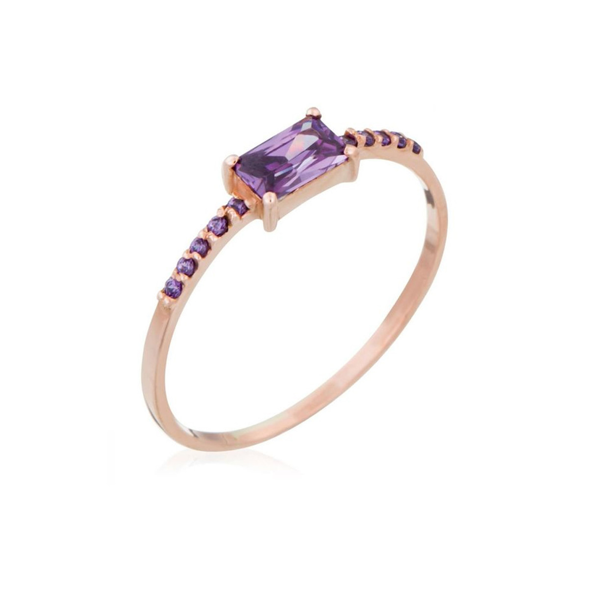 Bague "Rose Quartz" Or rose Bague "Brillance" Or rose