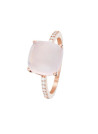 Bague "Rose Dragée Quartz" Or rose et Diamants