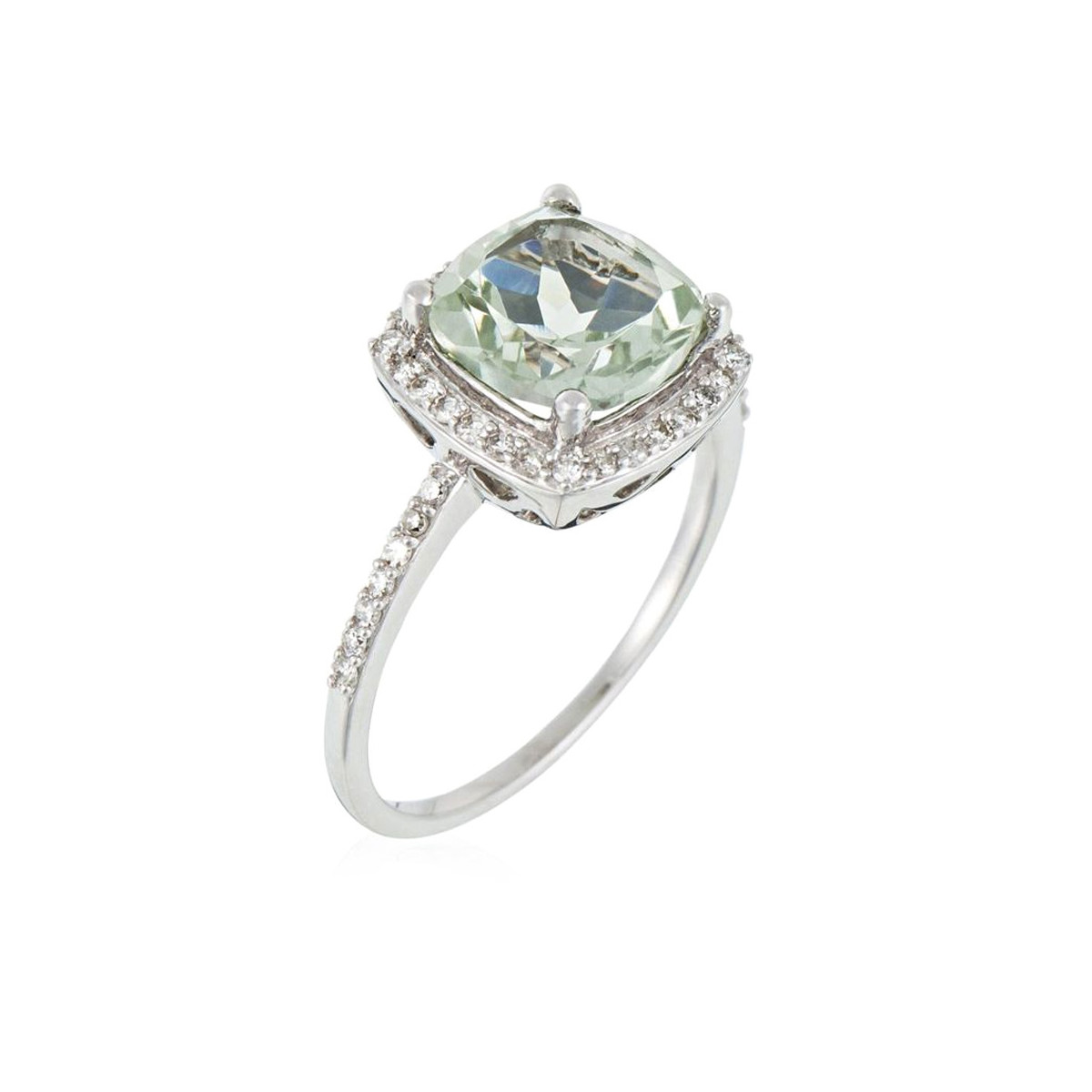 Bague "Rio Grande Améthyste" Or blanc et Diamants Bague "Affection Pure" Or blanc et Amazonite