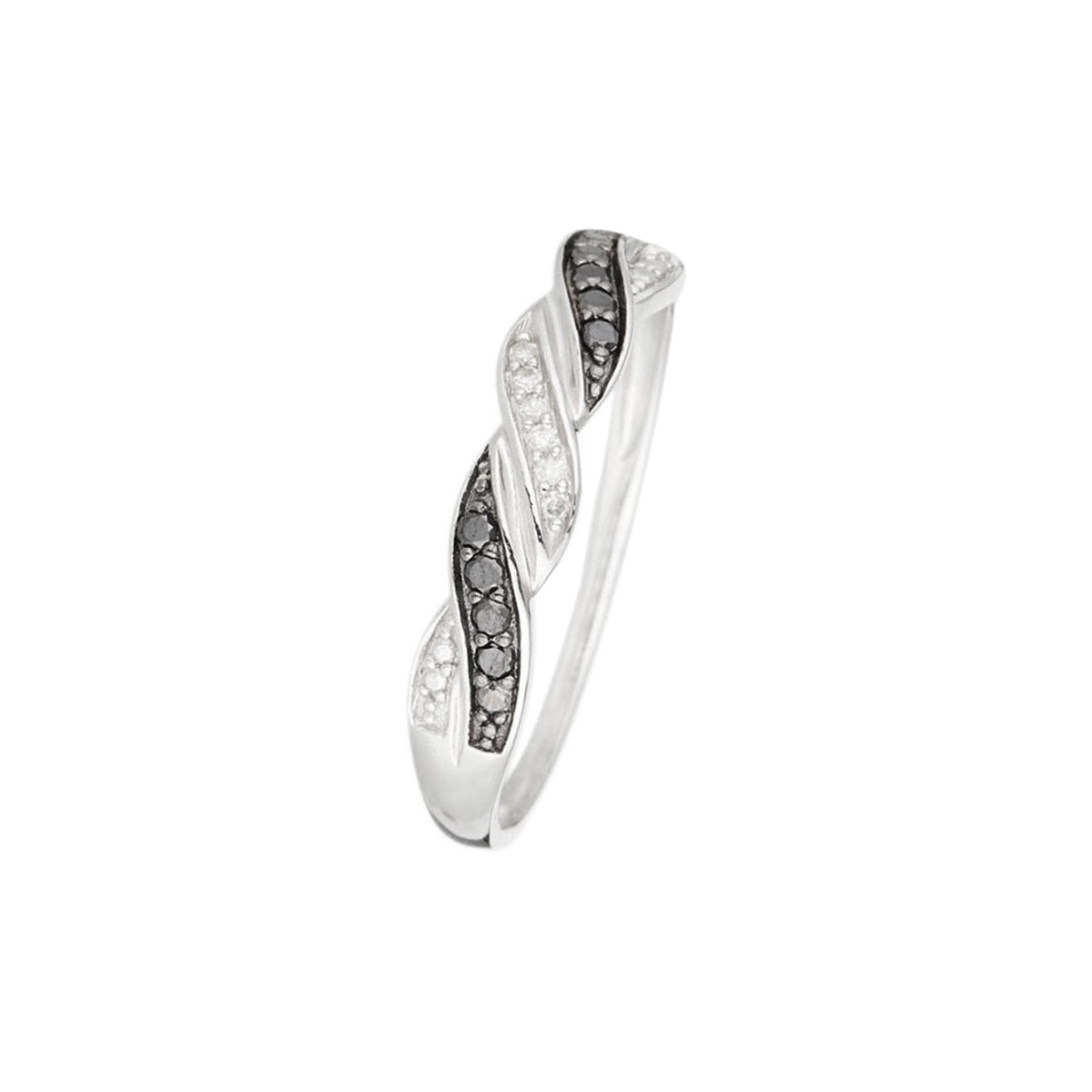 Bague "Ragon" Or blanc et Diamants Bague "Ragon" Or blanc et Diamants