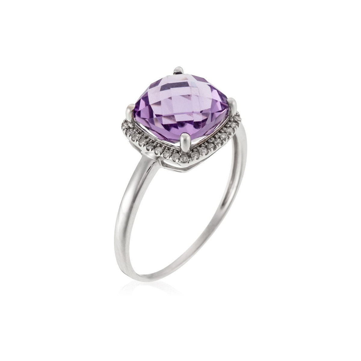 Bague "Pukhet Améthyste" Or blanc et Diamants Bague " Laure" Or blanc et Améthyste