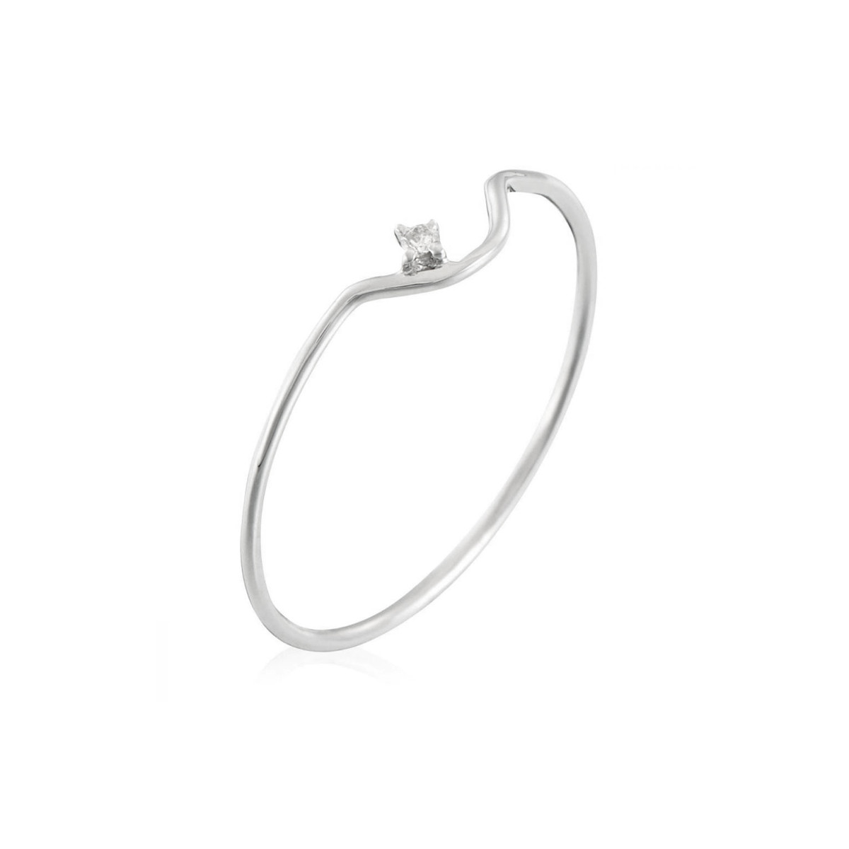 Bague "Destin Noble" Or blanc et Diamant