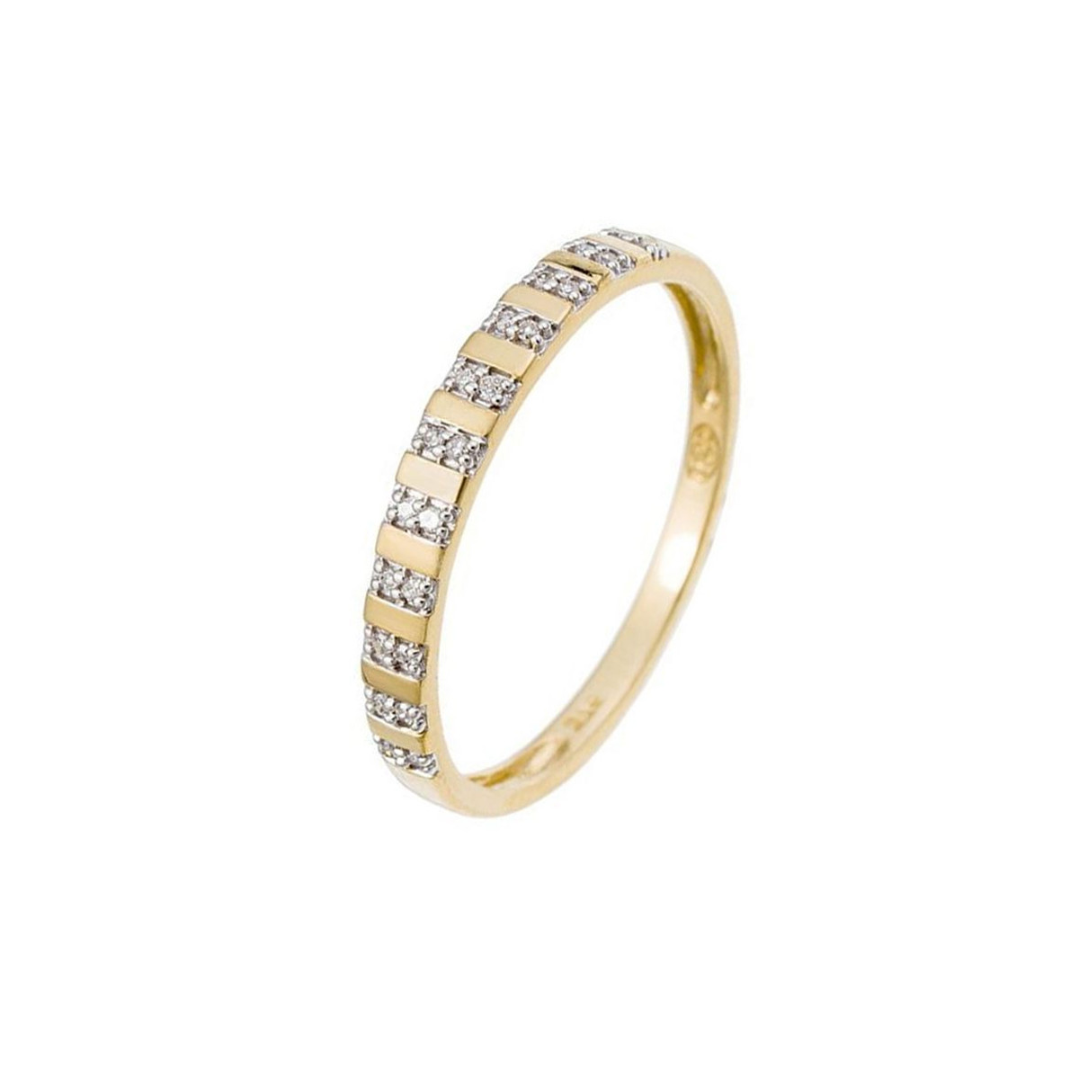 Bague Or jaune et Diamants demi-tour Bague "Capricieuse" Or jaune et Diamant