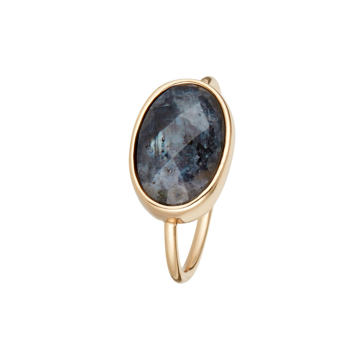 Bague doré "Lisa" Labradorite Bague "Aube" Labradorite Laiton doré
