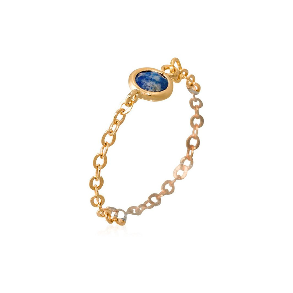 Bague doré "Léa" Lapis Bague chaîne dorée "Léa" Lapis