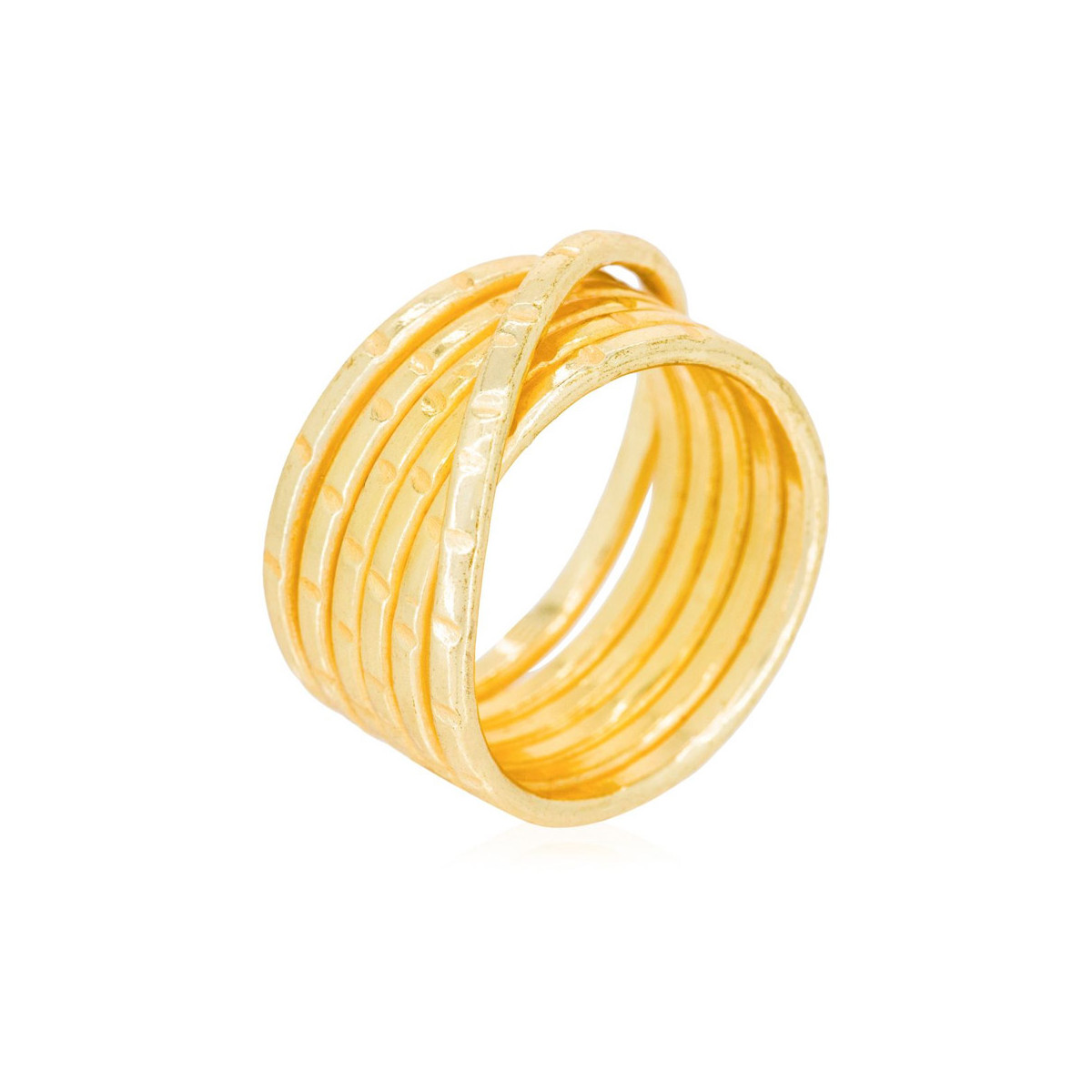 Bague "Cristallia" Laiton doré