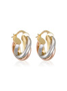 Boucles d'oreilles Or Tricolore 375/1000