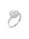 Bague "Pompadour" Or blanc et Diamants