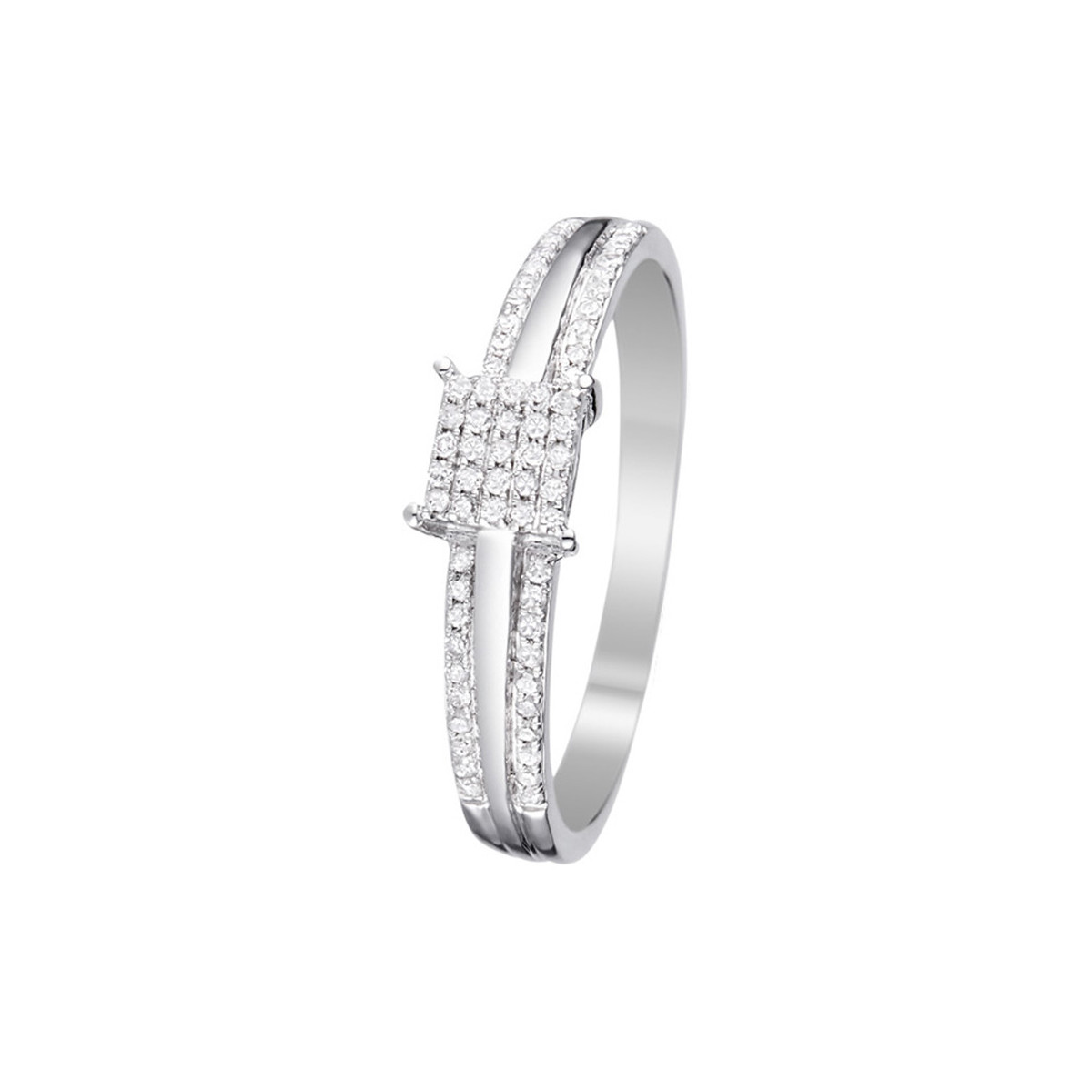 Bague "Mon bonheur" Or blanc et Diamants Bague " Clémence" Or blanc et Diamant