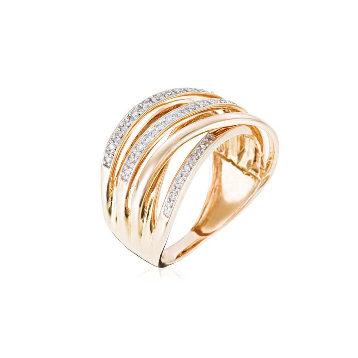 Bague "Apollon Éblouissant" Or jaune et Diamant